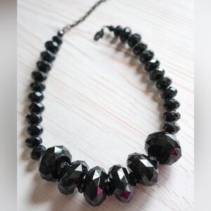 Joan Rivers Extra Large Chunky Black Bead Necklace